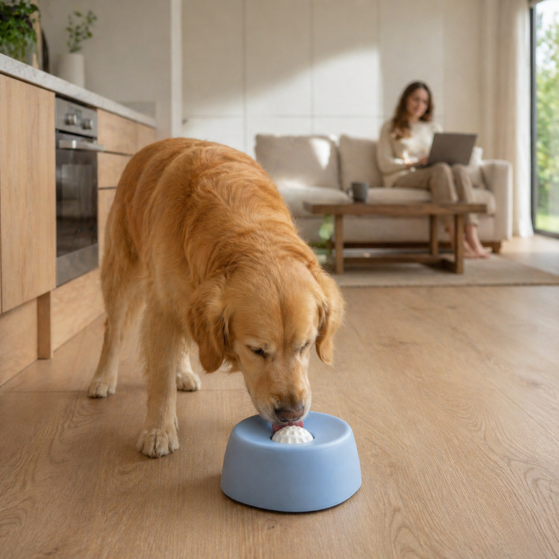 1. It gives anxious dogs something to focus on