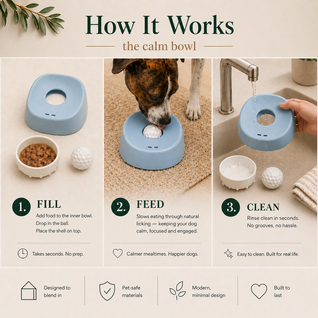 The Calm Bowl™ - Slow Feed, Enriching & Calming Dog Bowl