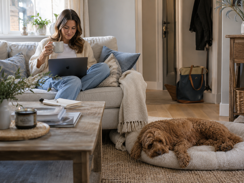It helps busy dog parents buy back quiet minutes