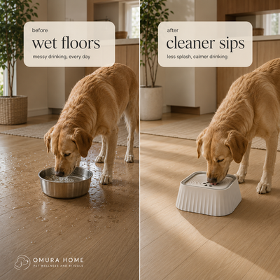 The Flow Bowl - Splashless Water Bowl for Cleaner, Calmer Drinking